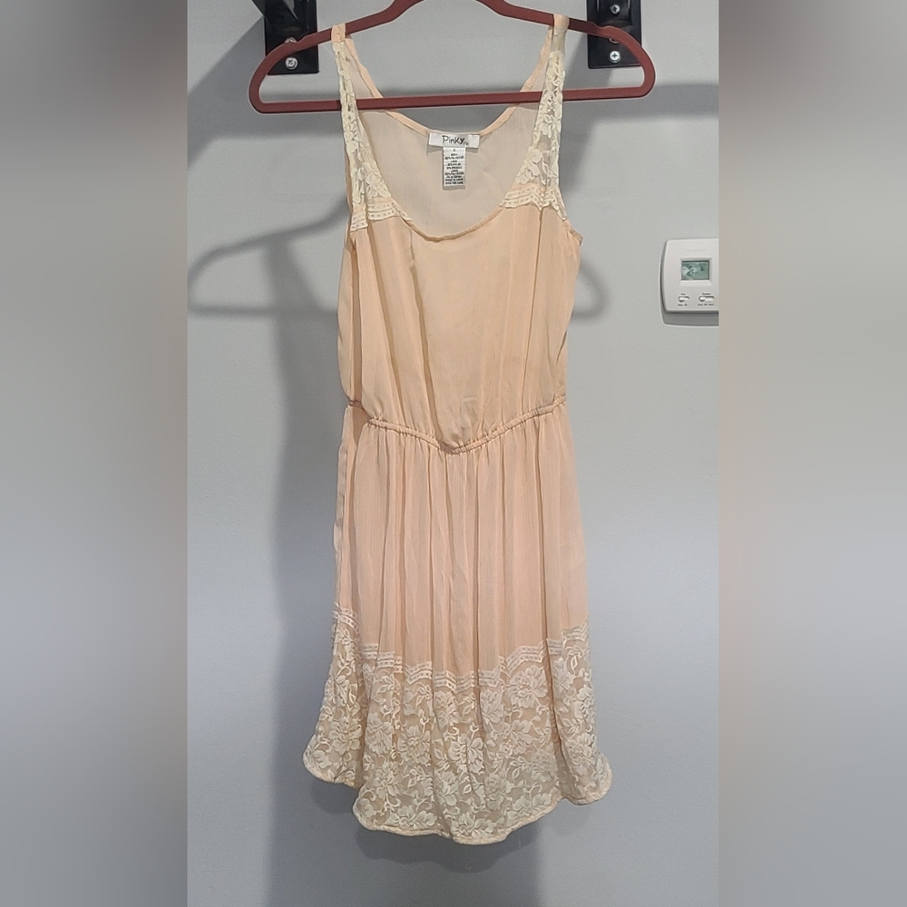 Sheer Peach Flapper Sundress